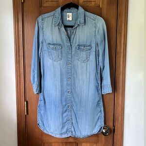 H&M Denim Button Down Shirt Dress (size 4)